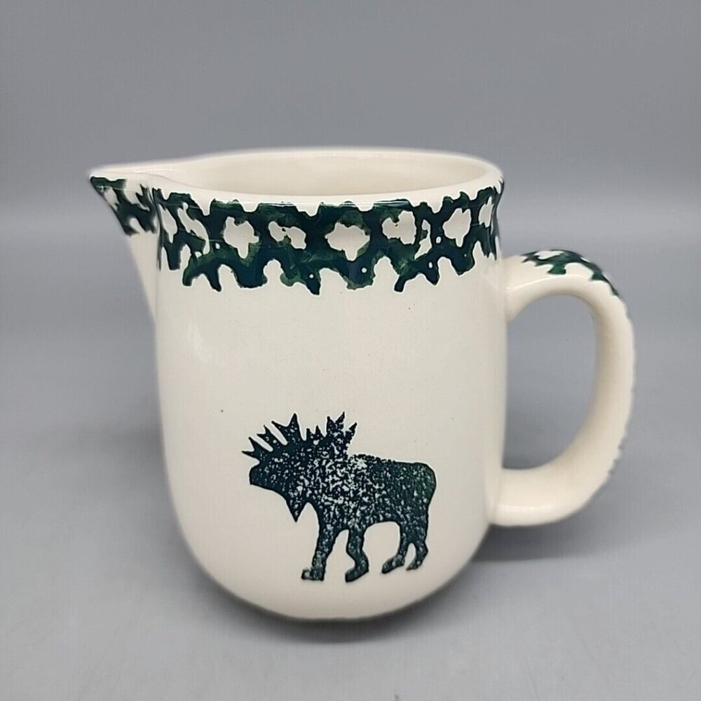 Folkcraft 'Moose Country' by Tienshan Stoneware, Creamer 10 Oz Green